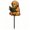 #04Z Dog, variant on Animal Reading Garden Stake 12in Metal Bookworm Decor, Cute Cat Dog Highland Cow Outdoor Yard Art for Flower Bed Pathway