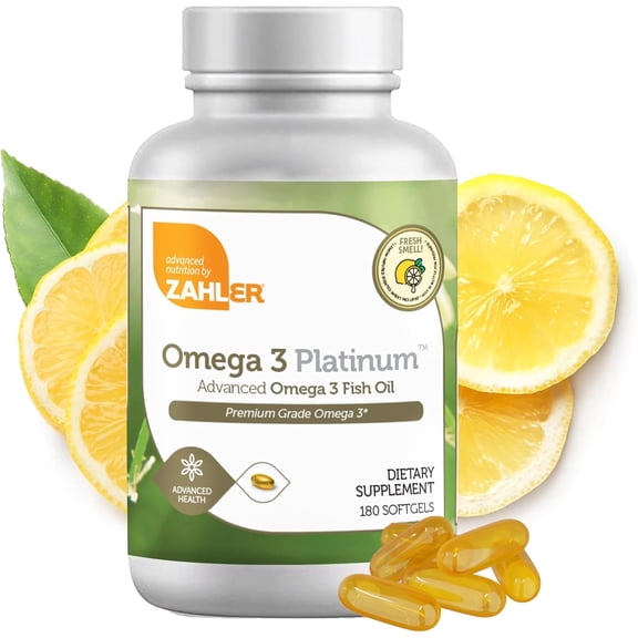 Zahler Omega 3 Platinum 3000 mg, 180 Softgels, Omega 3, Omega 3 Fish Oil, Omega & Fish Oil Omega 3 Dietary Supplement