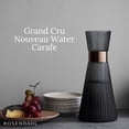 thumbnail image 2 of Rosendahl Grand Cru Nouveau 33.8 oz. Water Carafe - Elegant Smoke-Colored Mouth Blown Glass with Patinated Steel Accents, Dishwasher Safe - Stylish & Functional Design for Modern Living, 2 of 7