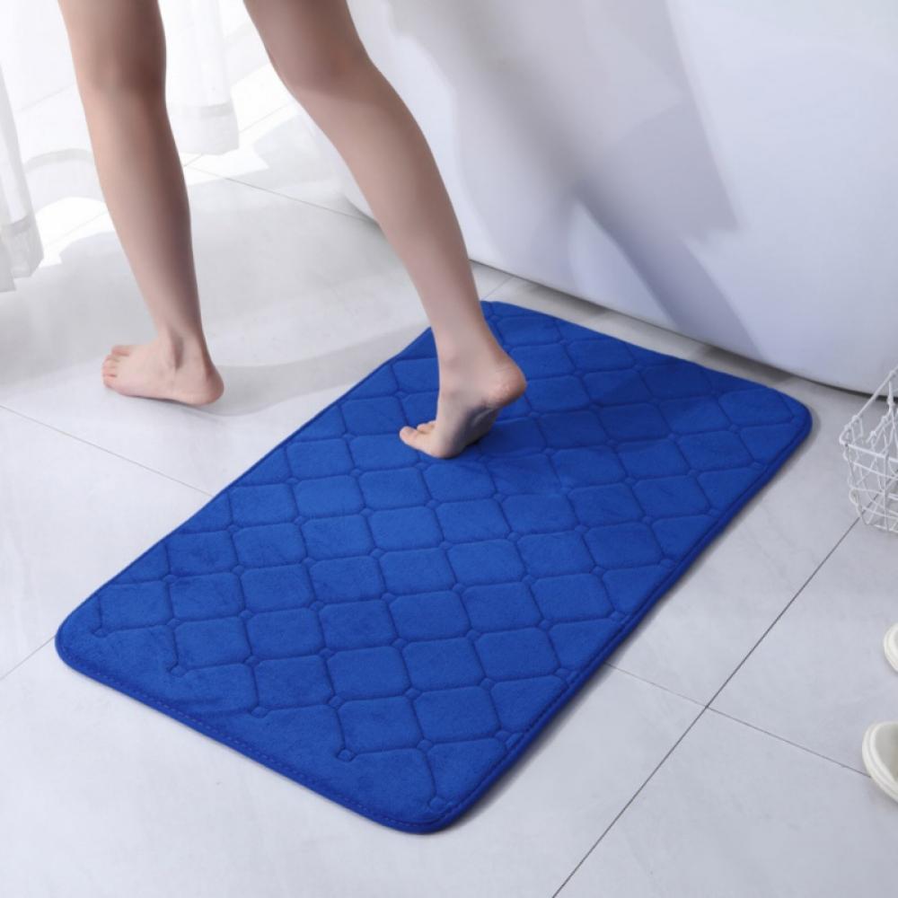 Memory Foam Soft Bath Mats Non Slip Absorbent Bathroom Rugs Coral