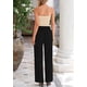 thumbnail image 2 of Conjunto de 2 Piezas para Mujer PRETTYGARDEN Top Corto de Canalé y Pantalones Negros XS, 2 of 8