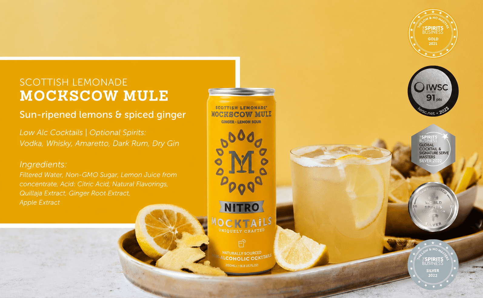 Mocktail Uniquely Crafted Non Alcoholic Moscow Mule, 6.8 oz, 4
