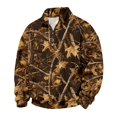 thumbnail image 6 of Havenx Mens Flannel 1/4 Zip Pullover Long Sleeve Collared Pullover Mock Neck Camouflage Print Sweat Shirt Lightweight 2026 Fall Winter Casual Soft Outfits,Khaki XL, 6 of 7