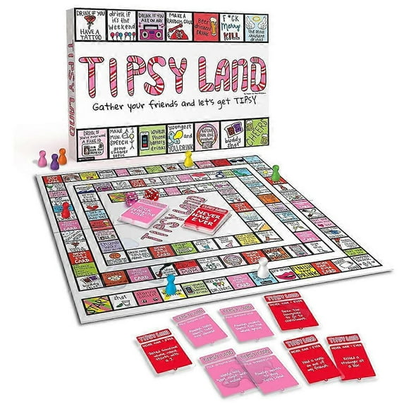 Tipsy Land Board Game,Drinking Party Board Games