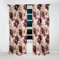 thumbnail image 4 of Designart "Flourishing Royal Victorian V" Floral Curtain Panels, 4 of 6