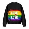 thumbnail image 5 of Xixirimido Women Bomber Jacket with Pockets Stand Collar Cropped Coat Lightweight Zip Up Jacket Streetwear for Fall Winter, LGBTQ Pride Flag, Large, 5 of 7