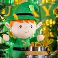 thumbnail image 6 of Gloveleya Plush Dolls Saint Patrick's Day Gifts Soft Blessings Doll Shamrock Wishes Plush Elf Baby Gifts for Boy 16" Green, 6 of 13