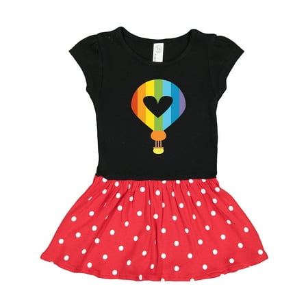 

Inktastic Rainbow Hot Air Balloon Gift Toddler Girl Dress