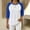 Blue, variant on Women's 3/4 Sleeve Raglan Shirts, Crew Neck Casual Baseball Tops Color Block Basic Jersey Tees Green XL(XL)