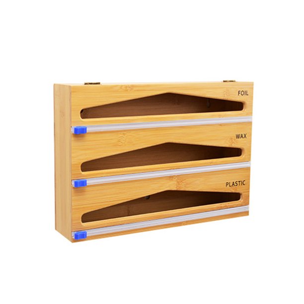 Gogosir Wooden Foil Dispenser Cling Film Cutter Kitchenware Compatible