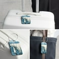 thumbnail image 6 of Polar Bear Square PU Leather Luggage Tags, 2 Pack, with Privacy Cover and Stainless Steel Ring - Suitable for Travel, Backpack, Handbag - Bag Tags, Handbag Tags, 6 of 7