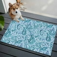 thumbnail image 3 of Light Blue Teal Entryway Rug 2'x3'&nbsp; Non Slip Front Door Mats, Retro Botanical Abstract Art Entrance Rugs Indoor Outdoor Carpet, Washable Floor Mats Small Area Rug for Bedroom Kitchen, 3 of 8