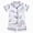 H149-White, variant on TOWED22 Toddler Baby Girl Pajamas Set Short Sleeve Button Up Shirt Tops and Shorts 2PCS PJS Sleep Sets,2-3 Y