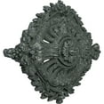 thumbnail image 3 of 35 7/8"W x 22 1/2"H x 4 3/8"P Antonio Ceiling Medallion, Hand-Painted Athenian Green Crackle, 3 of 6