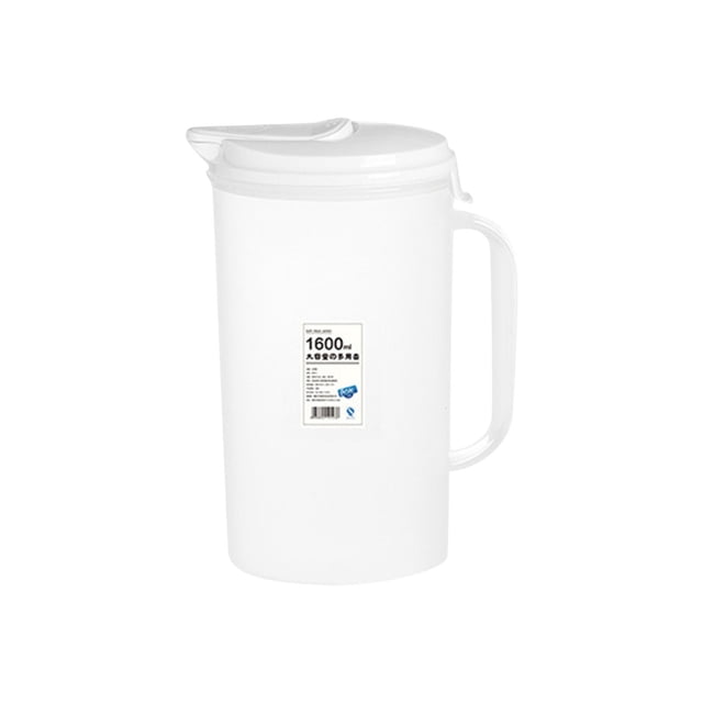 Herunwer Large Capacity Plastic Water Pitcher with Secure Flip Lid, Leak-Proof Drink Dispenser for Iced Tea, Lemonade and Daily Household Use