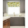 thumbnail image 5 of Kitchen Cafe Valance Curtain for Small Windows,Summer Farm Orange Citrus Fruit Green Leaves Rod Pocket Short Valances Watercolor Lemon Window Treatment Panel for Living Room/Bedroom/Bathroom,42x18in, 5 of 9