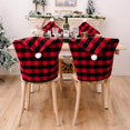 thumbnail image 1 of Fundas navideñas para sillas de comedor, 4 Uds./6 uds. Fundas traseras para sillas navideñas sombrero de Papá Noel para silla, 1 of 4