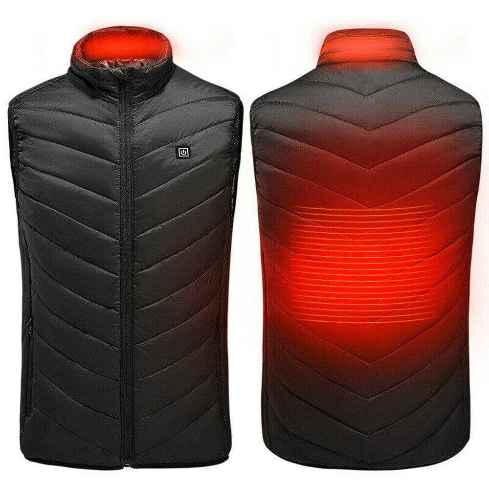Heated Vest Warm Winter Warm Electric USB Jacket Men Women Heating Coat Thermal