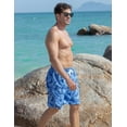 thumbnail image 5 of Aideaone Men's Swim Trunks with Compression Liner 9" Quick Dry Board Shorts Swimsuit Swimwear Bathing Suit, 5 of 6