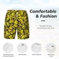 thumbnail image 5 of Balery Yellow Butterflies Mens Swim Trunks Swim Shorts for Men Quick Dry Inseam Beach Shorts with Compression Liner Pocket-Large, 5 of 9