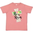 thumbnail image 3 of Inktastic He is Risen Cross with Script and Flowers Boys or Girls Toddler T-Shirt, 3 of 5