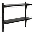 thumbnail image 2 of Kate and Laurel Meridien Wood Wall Shelf, Black 24x8x24, 2 of 9