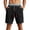 Black, variant on Men's Boho Beach Shorts Drawstring Waist Wide Leg Summer Vacation Bermuda Shorts with Pocket Black M