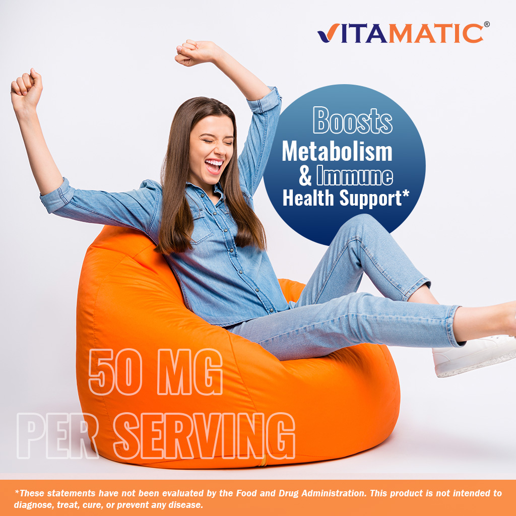 (3 pack) Vitamatic Vitamin B6 (Pyridoxine HCI), 50 mg 250 Vegetarian Tablets - Promotes Energy Production, boosts Metabolism and Immune Health Support