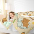 thumbnail image 4 of Homewish Cute Cartoon Capybara Bedding Comforter Set,Kawaii Stars Pattern Twin Comforter Sets,Brown Beige Bedding Set For Boys Girls,Breathable Home Decor Reversible,2-Piece, 4 of 8