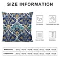 thumbnail image 6 of ARISTURING Moroccan Blue Throw Pillow Cushion Cover, Oriental Petals Swirling Vintage Art Mosaic, Royal Decorative Square Accent Pillow Case for Living Room and Bedroom, 2 pcs, 6 of 6