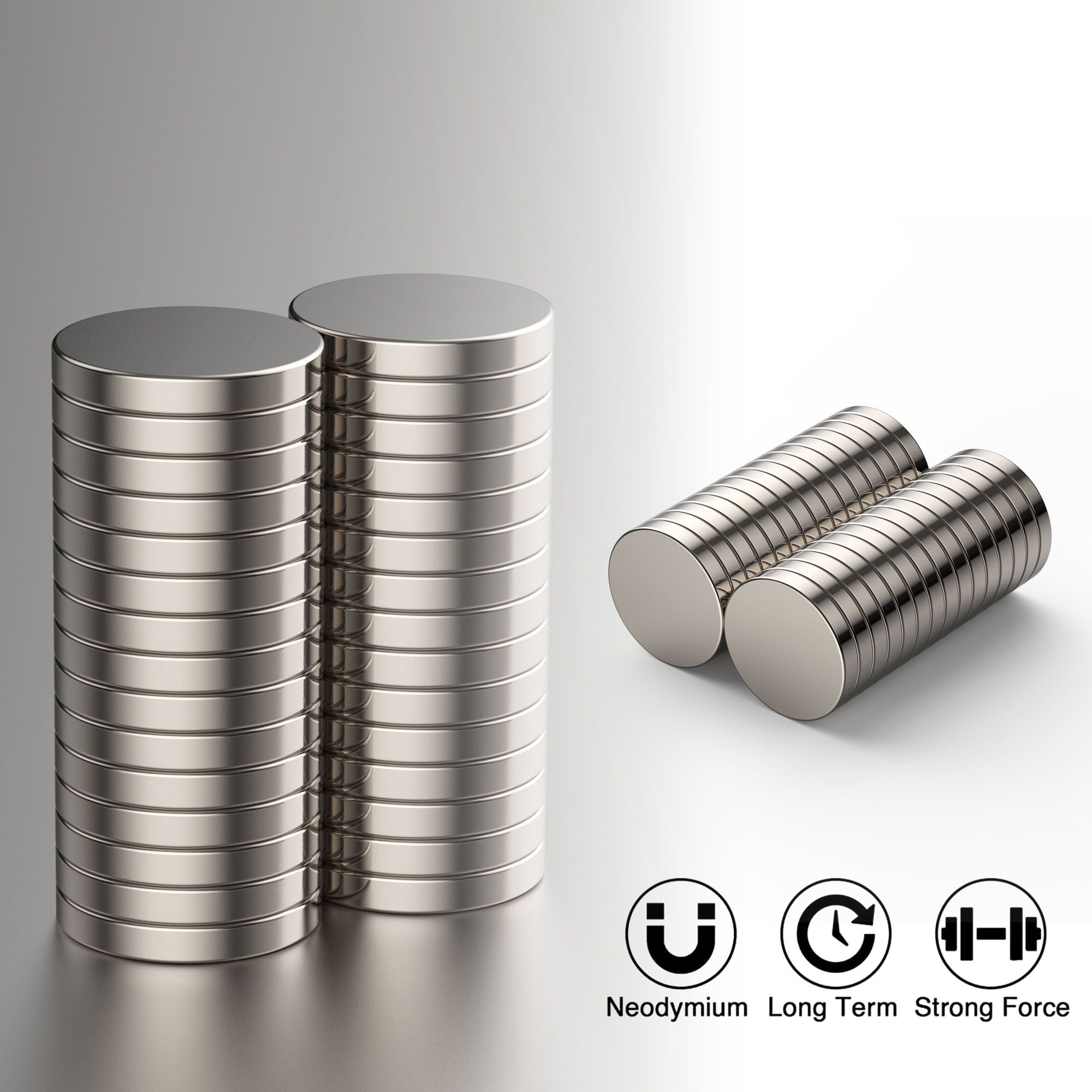 Spencer 0.78 x 0.12 Inch Strong Neodymium Rare Earth Craft Disc Magnets for Fridge, DIY, Scientific, Craft, and Office Magnets, 30 Pack
