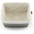 thumbnail image 3 of HYGGE + Linen Storage Bin Basket 15.8" x 12.5" x 10" Durable Fabric & Lightweight Design, Storing Toys, Books, Linens, Games, Clothing, Baby Products & More! (6 PACK, WHITE/GREY), 3 of 7