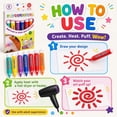 thumbnail image 3 of Popcorn Pen, 3D Magic Popcorn Pens, DIY Puffy Painting Pens for Cards, Crafts, Graffiti Stationery (1Box-6pcs), 3 of 9