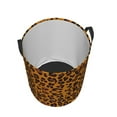 thumbnail image 5 of DouZhe Waterproof Collapsible Large Laundry Baskets, Orange Leopard Print Fashion Prints Circular Hamper with Handles, 5 of 7