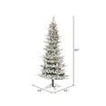 thumbnail image 3 of Vickerman 12' x 70"" Flocked Slim Kiana Artificial Christmas Tree, 3mm LED Color Changing Lights, 3 of 3