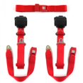 thumbnail image 1 of Standard 3 Point Red Retractable Bench Seat Belt Kit for Ford Mustang 1971-1973 - 3 Belts, 1 of 1
