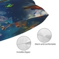 thumbnail image 3 of Sikiie Underwater Fish Turtle Pillow Covers, Throw Pillow Case Cushion Covers,Cushion for Bedroom,Couch,Home-14"x20", 3 of 6