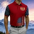 thumbnail image 2 of XDZJLR Mens Polo Shirt American Flag Independence Day Button Print Short Sleeve Tee Everyday Wear Casual Events July 4Th Tee Shirts Mens 3Xl, 2 of 4