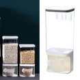 thumbnail image 2 of Countertop Rice Bucket Grain Dispenser Dry Food Storage large bean grains dispensers Container 1500ML, 2 of 8