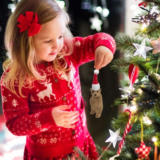 Adornos Navideños de Oso simulado Xihbxyly Modelo de muñeca accesorios