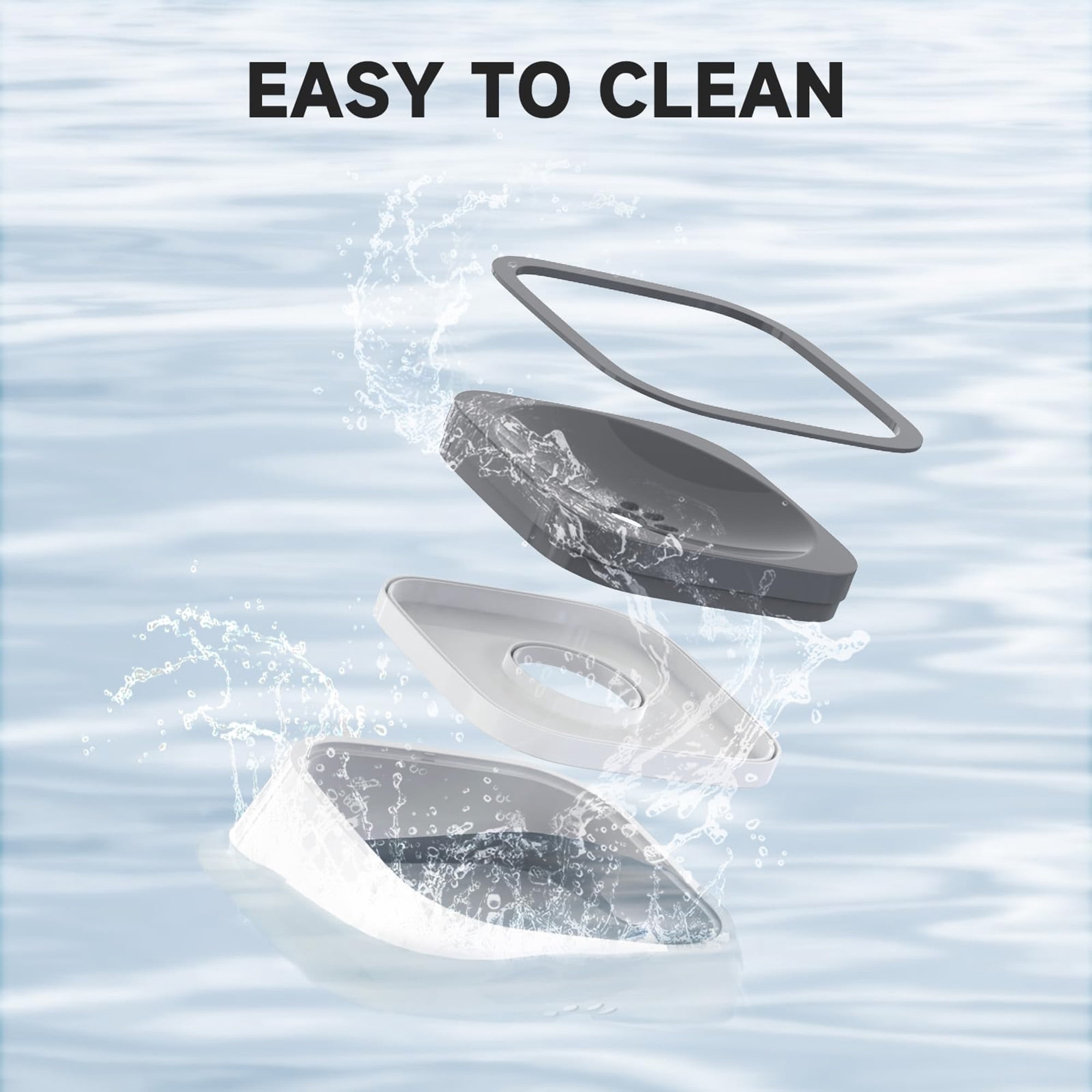 Slow Feeder Water Bowl for Dogs and Cats, 35oz/1L No Spill No Drip Pet Trael Bowl, Splash Proof Design for Car, Ce, Home Use, Keeps Floor and Beard Dry, Dishwasher Safe, Grey