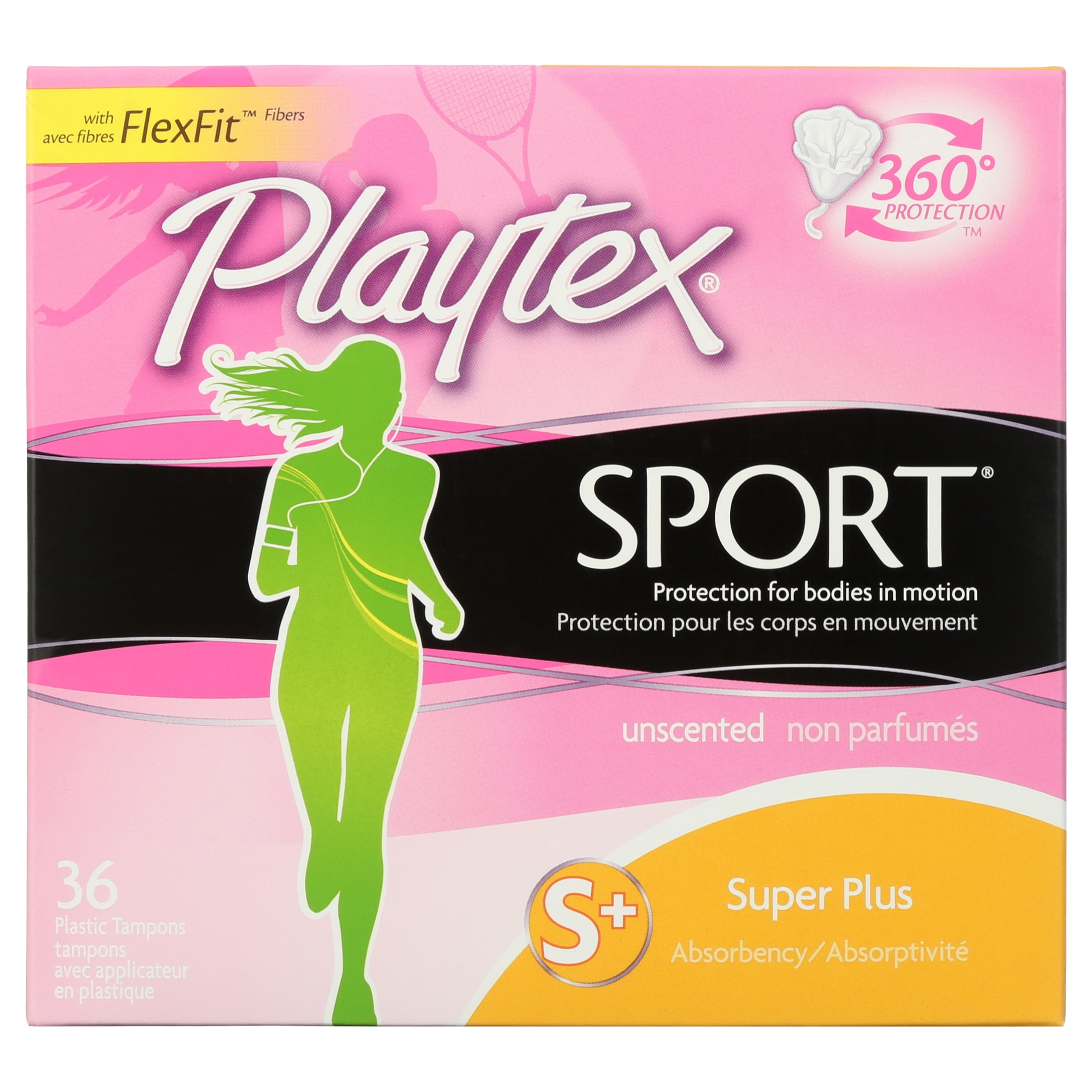 Playtex Sport Super Plus Unscented Tampons, 36 Ct