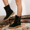 thumbnail image 5 of AUNVITO Women's Slouchy Over-The-Knee Boots Adjustable Back Laces Soft Suede Block Heel Winter Casual Mid Heel Knee-High Boots, 5 of 9