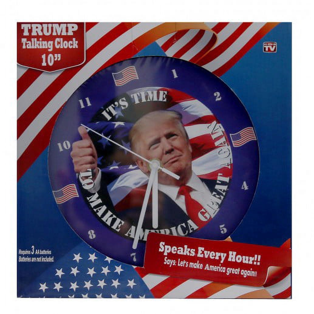 As Seen on TV E-0722 President Trump Talking Clock, 10 in. Diameter