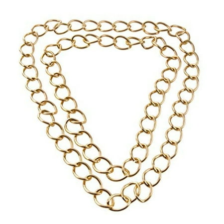 Men's Gold Chain Necklace- 2-Pack Aluminum Big Chunky Necklace, Perfect Accessory for Halloween, Costume and Rap Hip Hop 80s Themed Parties, Assorted Sizes