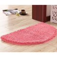 thumbnail image 1 of Alfombra de baño de semicírculo, alfombrilla de chenilla suave y absorbente para bañera, alfombrilla antideslizante, alfombrilla de baño de media luna para bañera, lavable a máquina, morado, 50 x 80-, 1 of 2