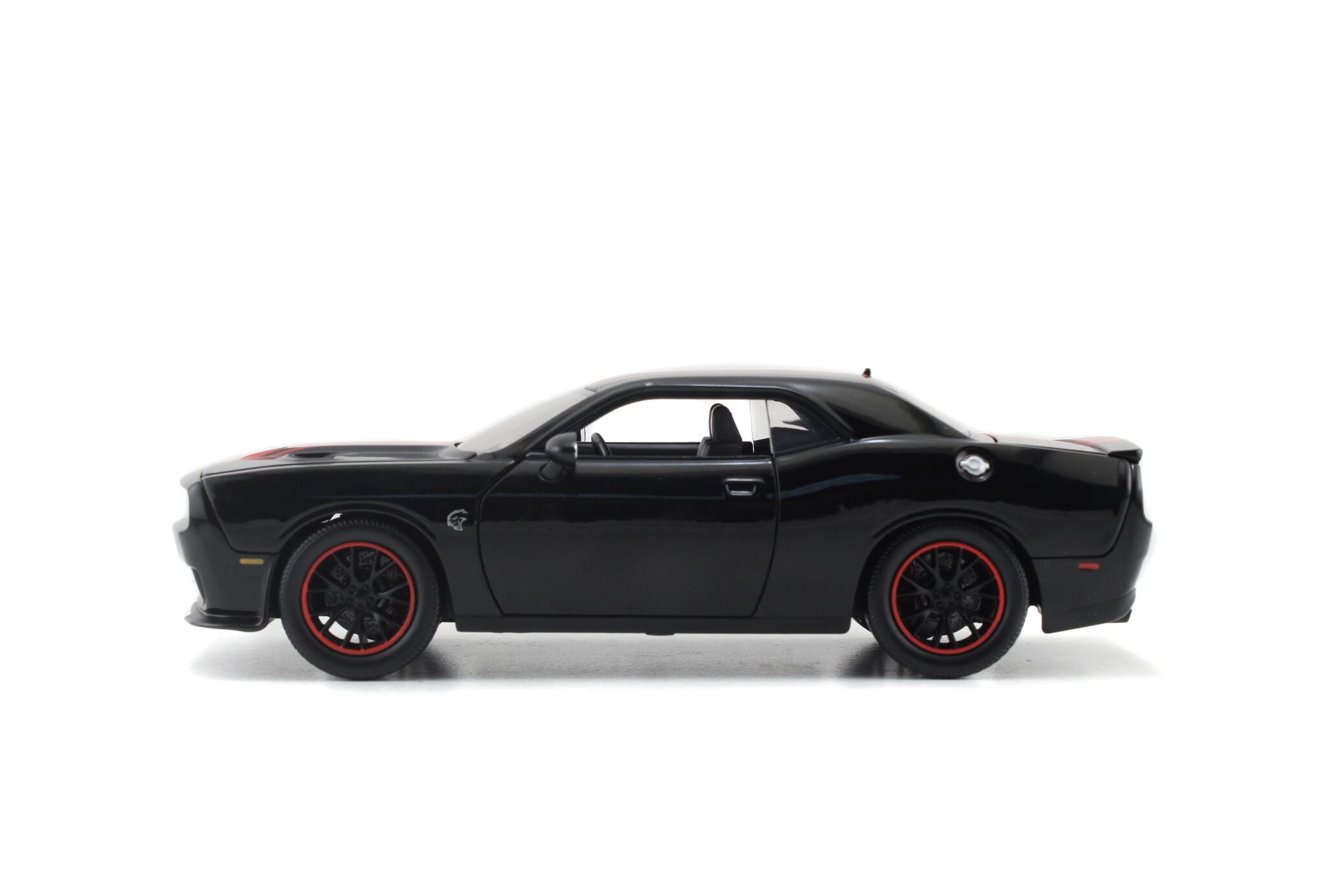 2015 Dodge Challenger SRT Hellcat Black with Red Stripes 1