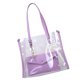 thumbnail image 2 of Bolso de hombro transparente para mujer, bolso de playa, bolso de mano, bolso portátil, decoración, púrpura Vogacara AP000905-04, 2 of 7