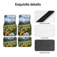 thumbnail image 4 of Disketp Mountain Daisy Meadow for Crystal Velvet Car Mats Four-Piece Set,All-Season Automotive Protection, Vehicles, Cars, Trucks, and SUVs,Anti-Slip Design, 4 of 7