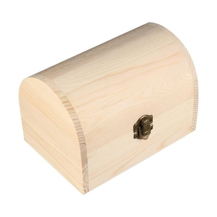 PAMINGONO  1Pcs Arched Wood Box with Lid Paintable Trinket Box for Kids and Adults Storage
